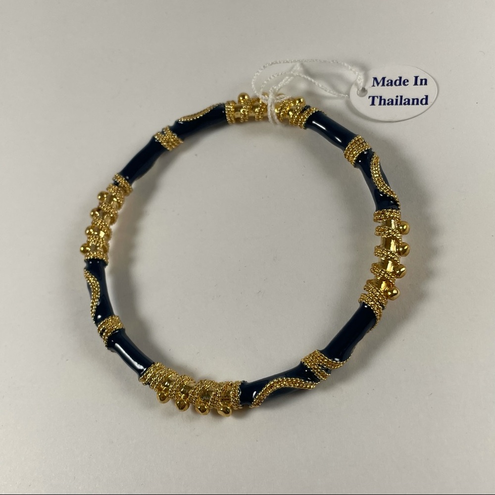 Navy & Gold Bangle - Picture 3 of 3